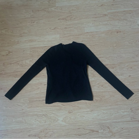 |August Silk| Black Metallic Silk Blend Cardigan in Woman’s XL - Picture 5 of 8